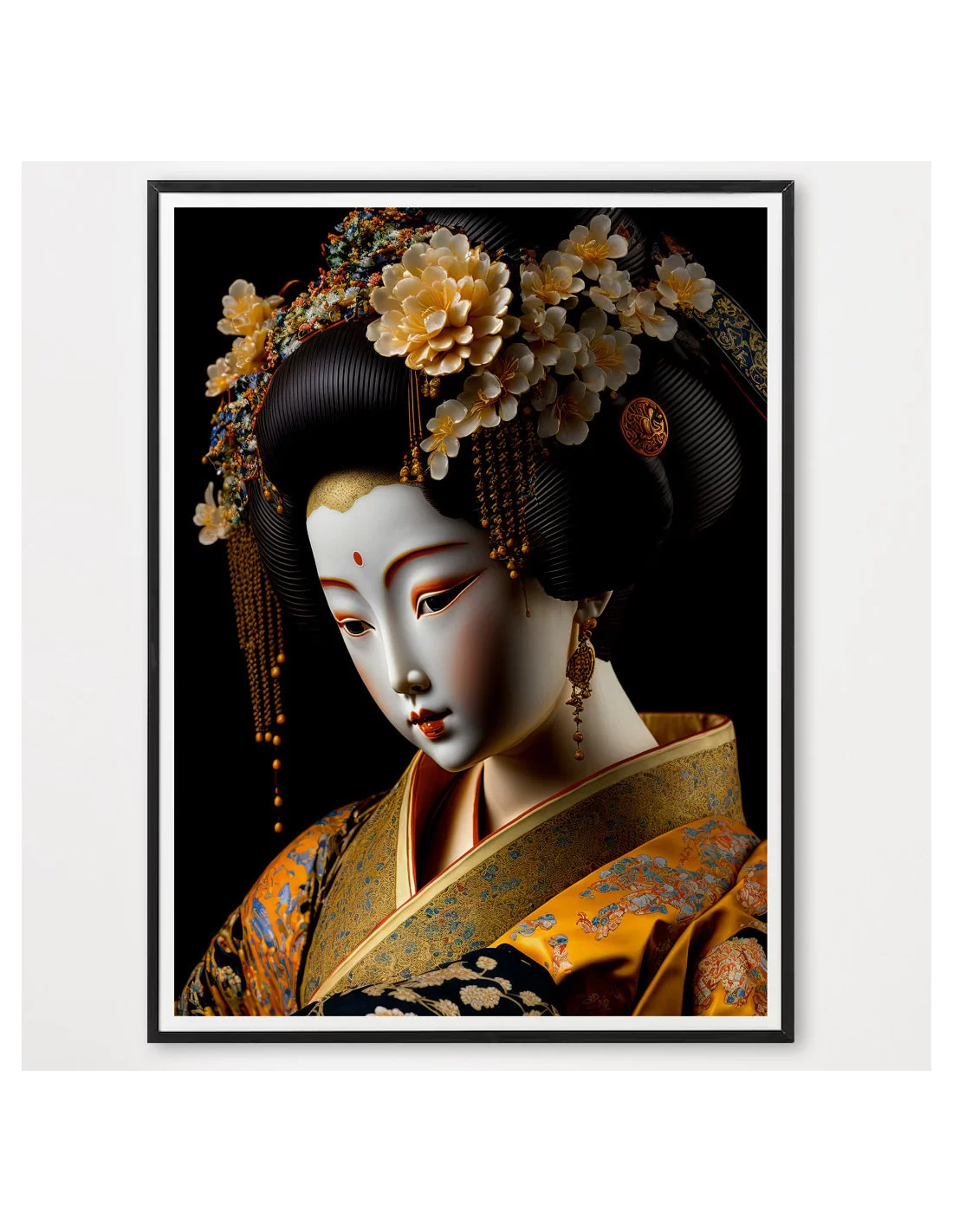 décoration murale geisha porcelaine Poster design série limitée