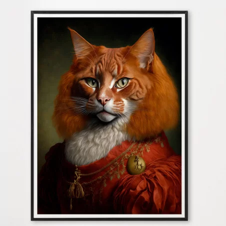 Poster chat roux majestueux - décoration murale