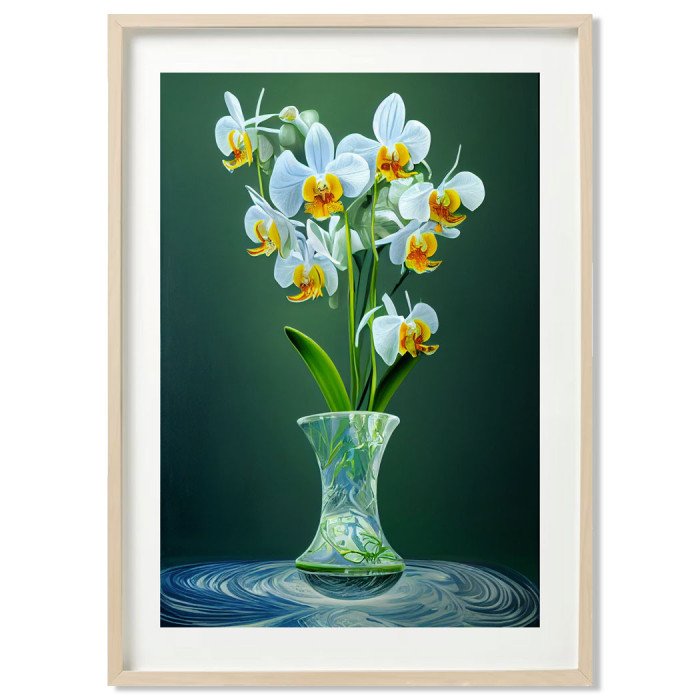 Poster orchidées dans un vase - décoration murale