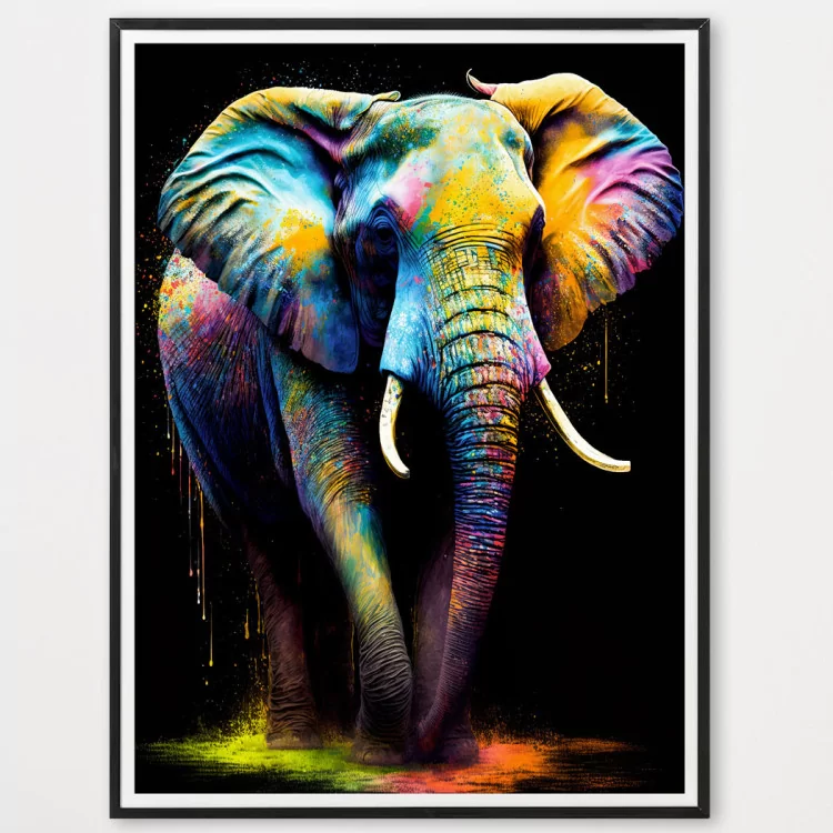 Poster éléphant couleur - décoration murale