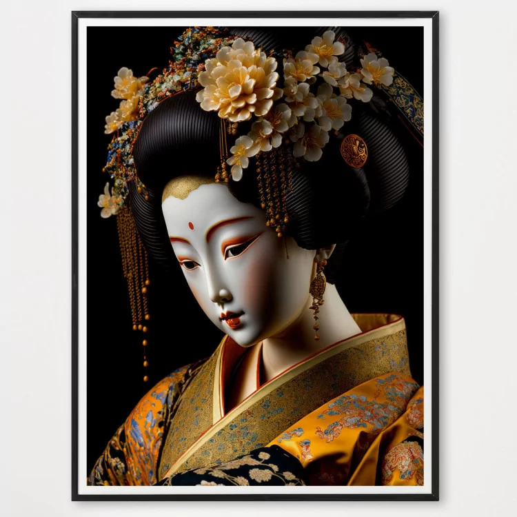 Poster geisha porcelaine