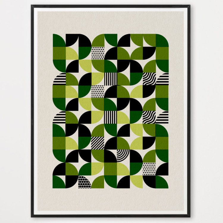 Poster Bauhaus vert - décoration murale