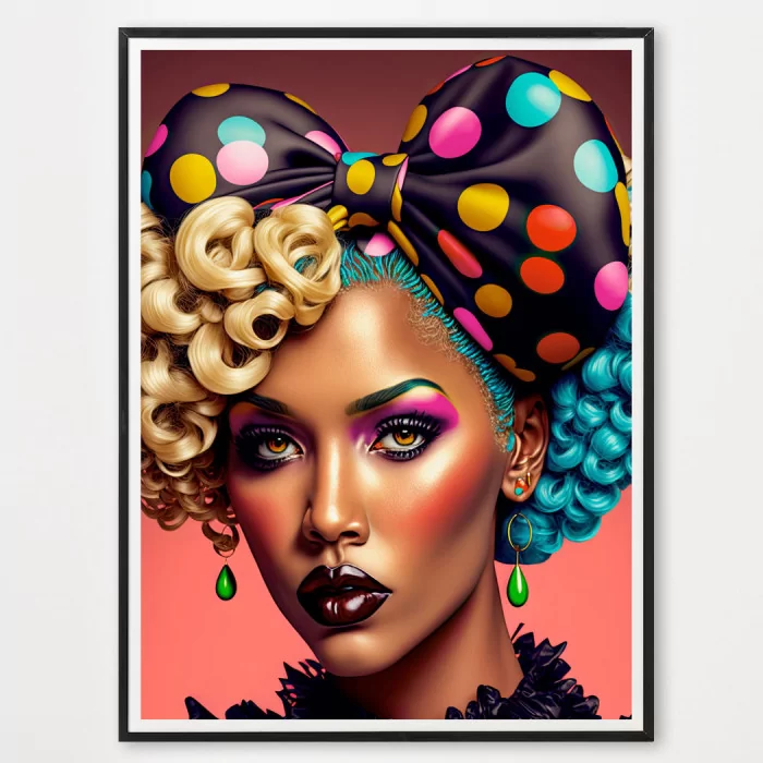 Poster en série limitée Vibrant color girl - décoration murale