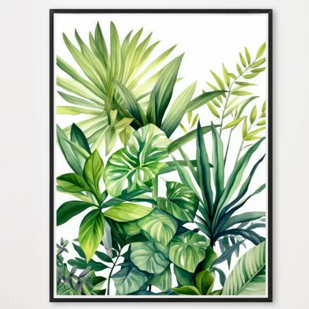 Poster aquarelle plantes - décoration murale