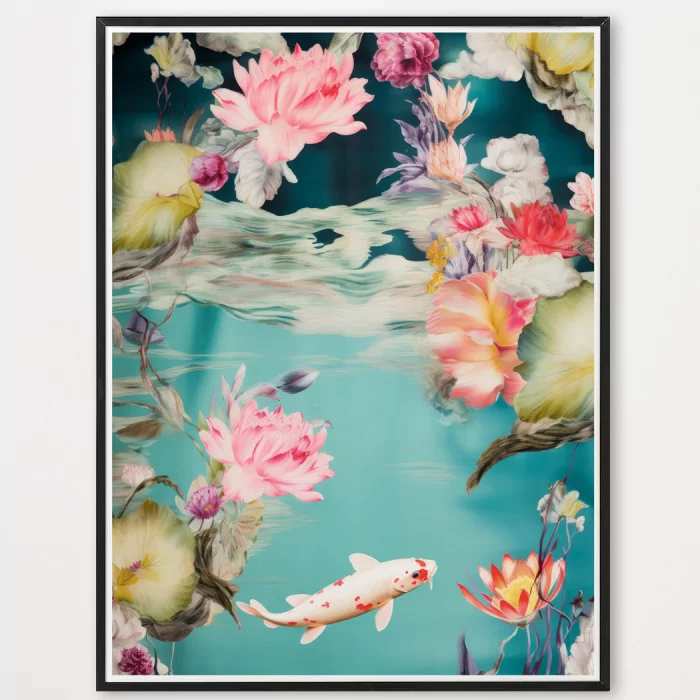 Poster poisson fleur - décoration murale