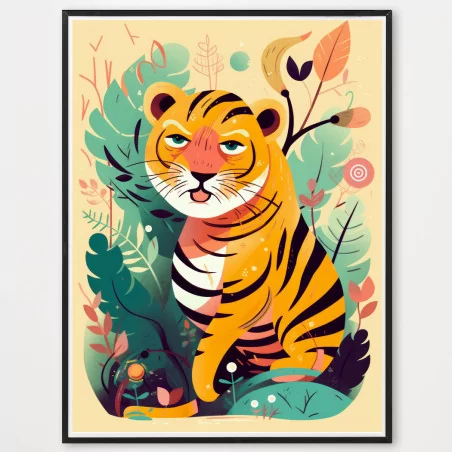 Poster tigre - décoration murale