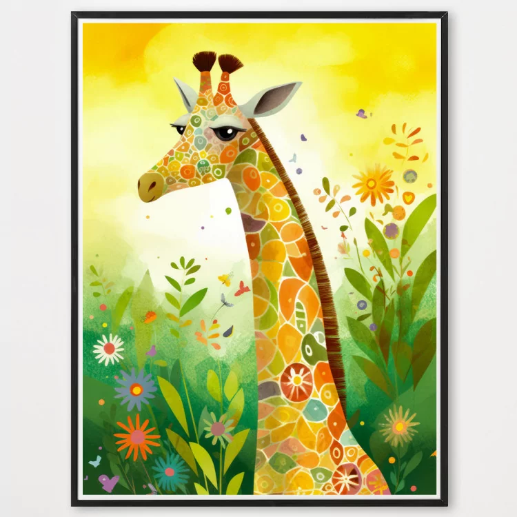 Poster girafe - décoration murale