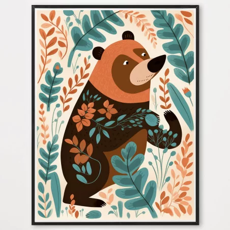 Poster petit ours - décoration murale