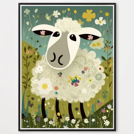 Poster mouton - décoration murale