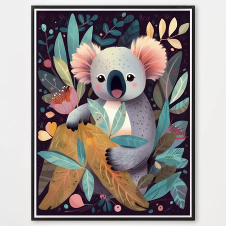 Poster koala aquarelle - décoration murale