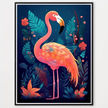 Poster flamingo - décoration murale