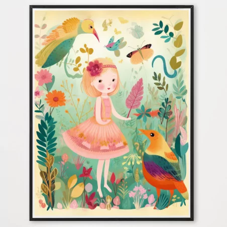 Poster petite princesse - décoration murale