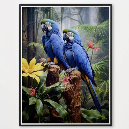 Poster deux perroquets - décoration murale