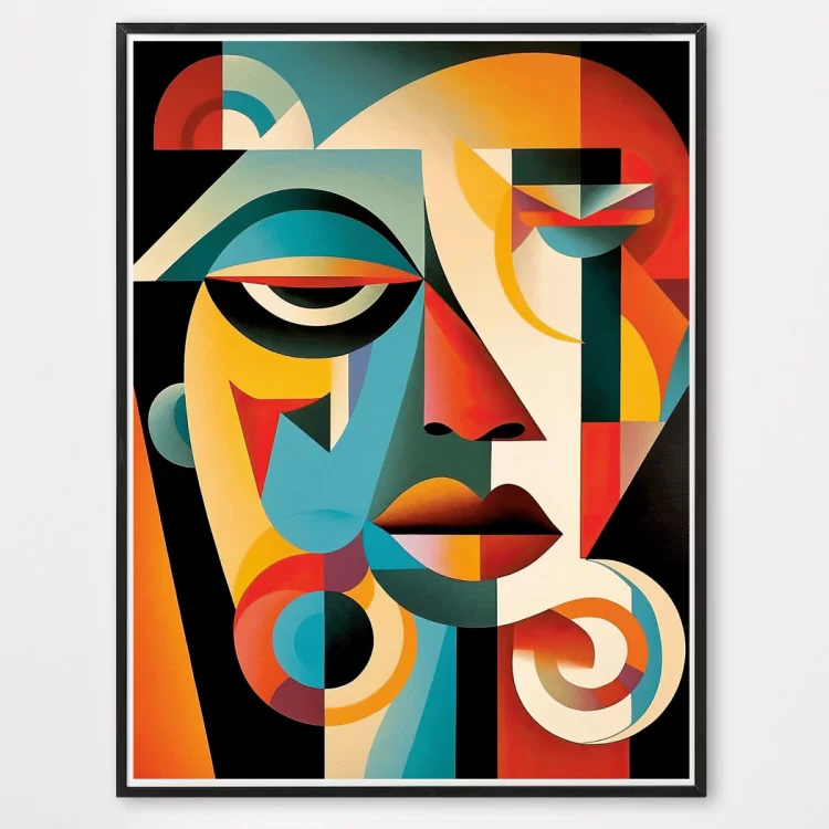 Poster visage abstraction trois - décoration murale