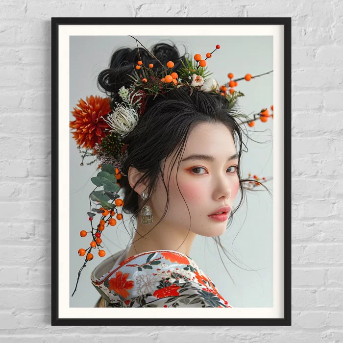Poster modern Tokyo geisha